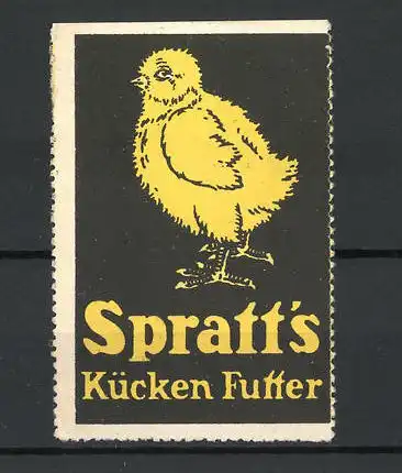 Reklamemarke Spratt's Kücken-Futter, kleines Vogel-Kücken