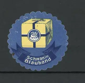 Reklamemarke Margarine Schwan im Blauband