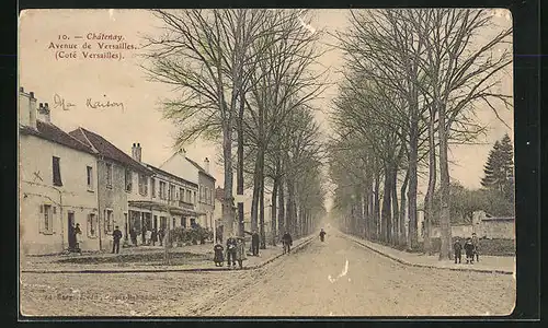 AK Châtenay, Avenue de Versailles, Blick in die Strasse