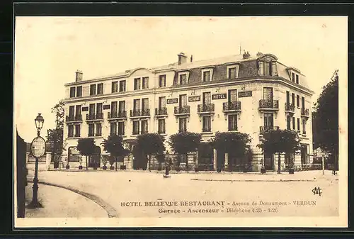 AK Verdun, Hotel-Restaurant Bellevue, Avenue de Douaumont