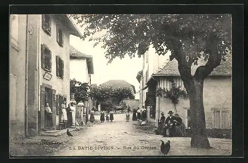 AK La Batie-Divisin, rue du Centre