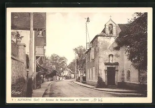 AK Alvignac, Avenue de Rocamadour et Couvent