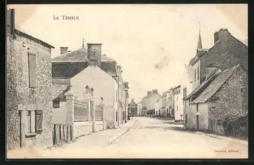 AK Le Temple, Une rue, Strassenpartie