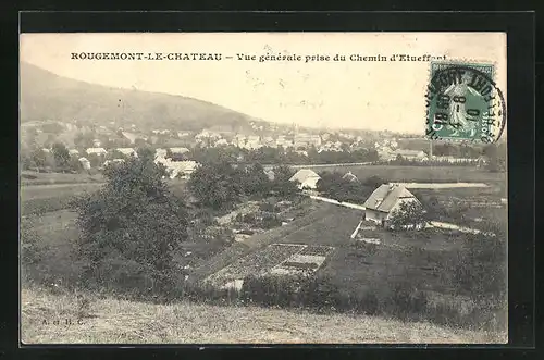 AK Rougemont-Le-Chateau, Vue generale prise du Chemin d`Etueffont