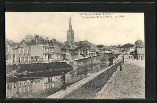 AK Fontenay-Le-Comte, Quartier du Pont-Neuf