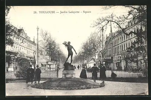 AK Toulouse, Jardin Lafayette - Square