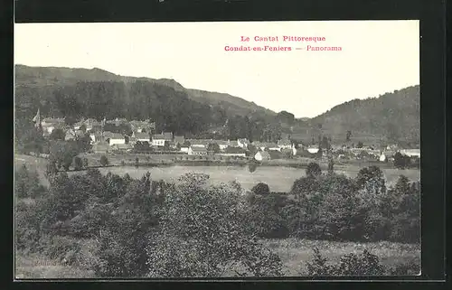 AK Condat-en-Feniers, Panorama der Ortschaft
