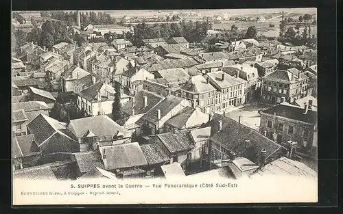 AK Suippes avant la Guerre, Vue Panoramique