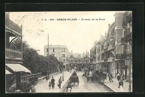 AK Berck-Plage, Avenue de la Gare