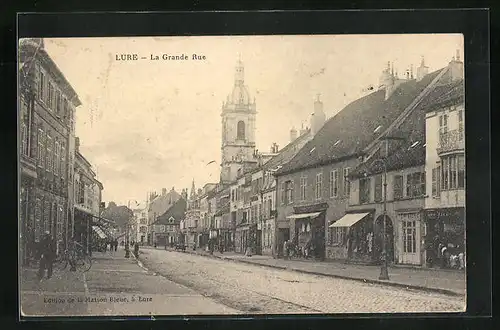 AK Lure, La Grande Rue, Strassenpartie