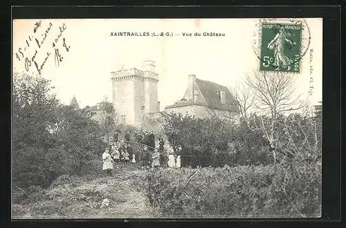 AK Xaintrailles, Vue du Château