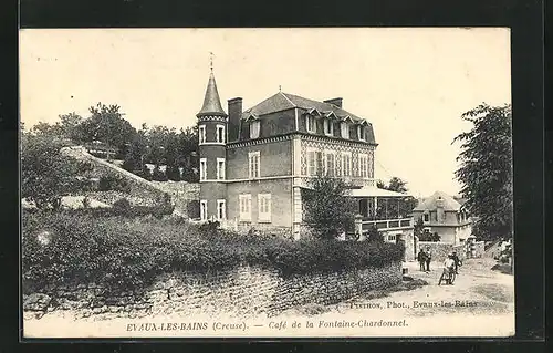 AK Evaux-les-Bains, Cafè de la Fontaine-Chardonnet