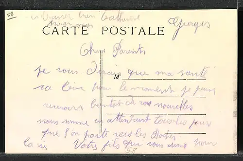 AK Champvert, La Mairie et les Ècoles