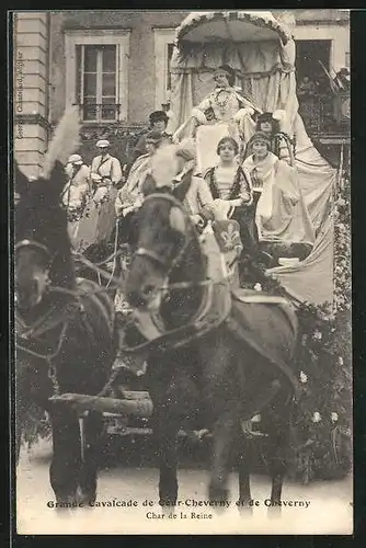 AK Cheverny, Grande Cavalcade de Cour-Cheverny et de Cheverney - Char de la Reine