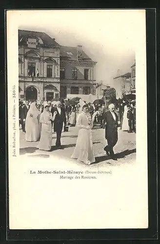 AK La Mothe-Saint-Hèraye, Mariage des Rosieres