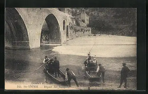 AK Sainte-Enimie, Départ des Barques