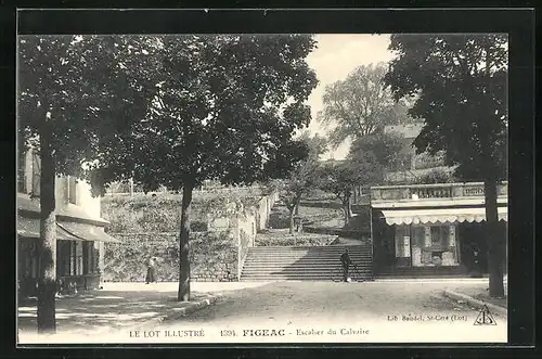 AK Figeac, Escalier du Calvaire