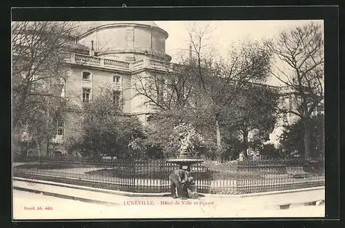 AK Lunéville, Hotel de Ville et Square