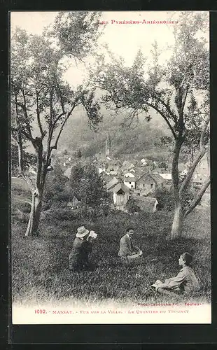 AK Massat, Vue sur la Ville, le Quartier du Trounet