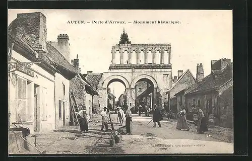 AK Autun, Porte d'Arroux, Monument historique