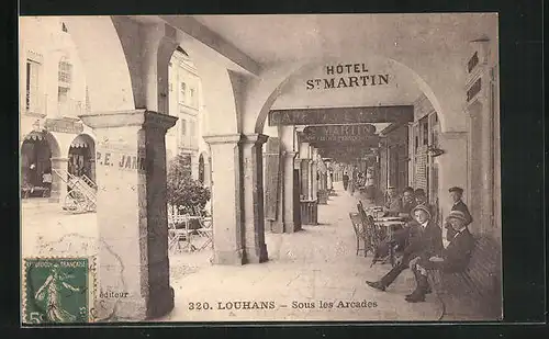 AK Louhans, Sous les Arcades, Hotel Saint-Martin