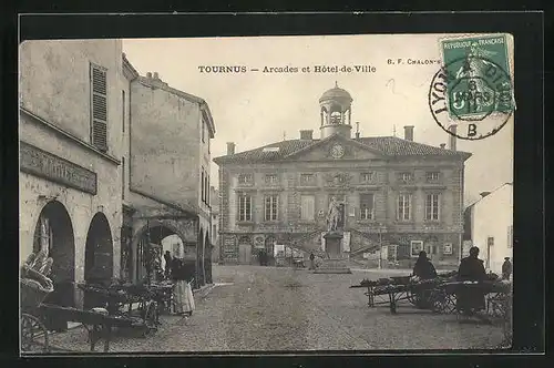 AK Tournus, Arcades et Hotel-de-Ville