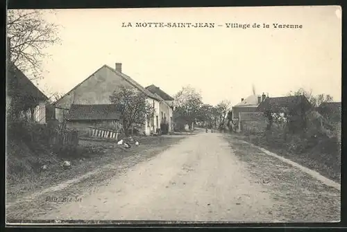 AK La Motte-Saint-Jean, Village de la Varenne, Strassenpartie