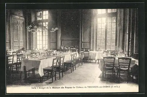 AK Verneuil-sur-Indre, Salle à manger de la Maison de Repos du Chateau