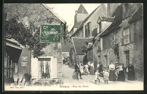 AK Orbigny, Rue du Pont, Strassenpartie