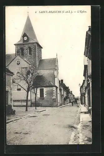 AK Saint-Branchs, L`Église, Kirche