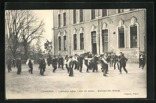 AK Combrée, Institution Libre, Jeu de ballon, Division des Grands