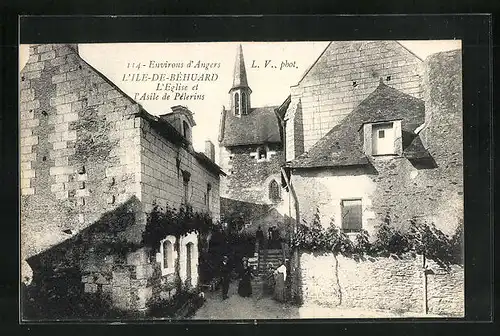 AK L`Ile-de-Behuard, L`Eglise et l`Asile de Pelerins