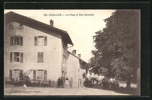 AK Challex, la Place et Rue Centrale