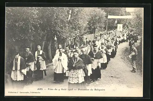 AK Ars, Fetes 1905, Procession du Reliquaire