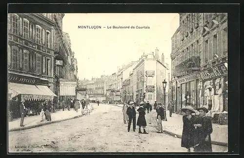 AK Montlucon, Le Boulevard de Courtais, Strassenpartie