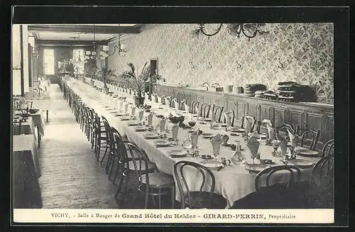 AK Vichy, Salle à Manger du Grand Hotel du Helder -Girard-Perrin