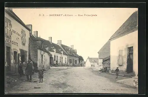 AK Sazeret, Rue Principale, Strassenpartie
