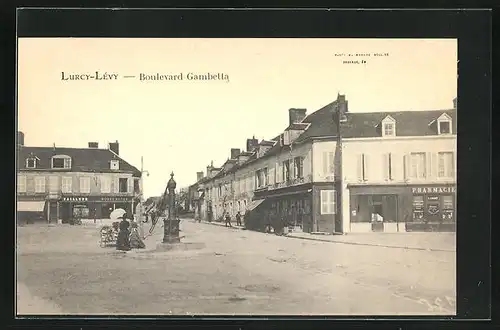 AK Lurcy-Levy, Boulevard Gambetta, Ortspartie