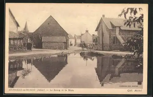 AK St-Priest-en-Murat, Le Bourg et la Mare