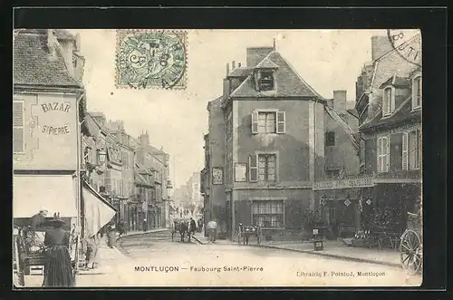 AK Montlucon, Faubourg Saint-Pierre, Strassenpartie