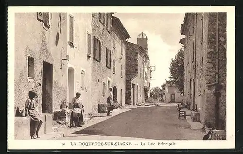AK La Roquette-sur-Siagne, la Rue Principale