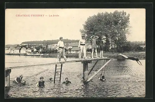 AK Chateau-Thierry, La Jetèe, Schwimmbad