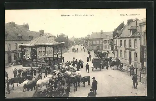 AK Hirson, Place d`Armes, Strassenpartie