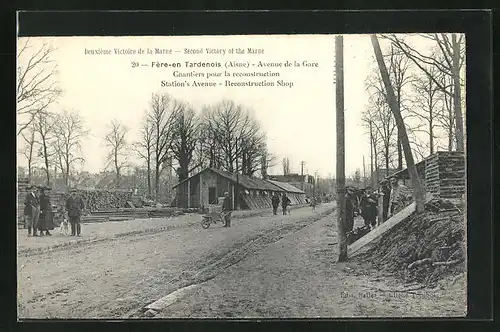 AK Fère-en-Tardenois, Avenue de la Gare