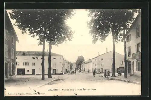 AK Charmes, Avenue de la Gare et Bout-du-Pont