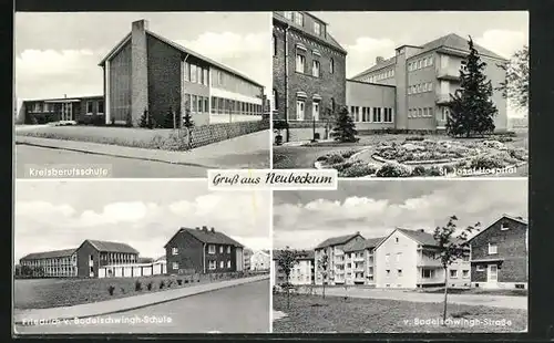 AK Neubeckum / Westf., Kreisberufsschule, St. Josef-Hospital, Friedrich v. Bodelschwingh-Schule