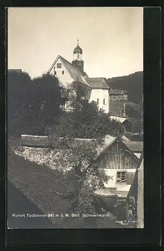 AK Todtmoos / Bad. Schwarzwald, Ortsansicht mit Kirche