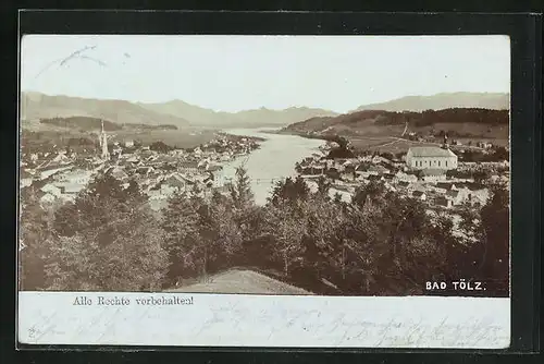 AK Bad Tölz, Totalansicht der Ortschaft