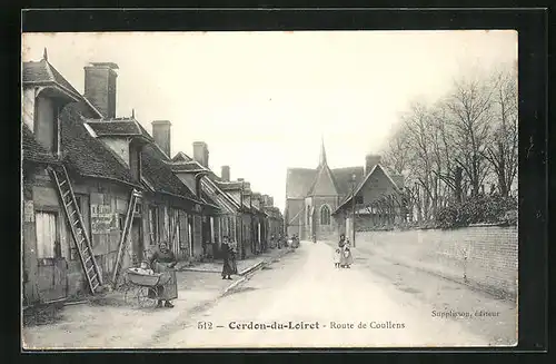 AK Cerdon-du-Loiret, Route de Coullens