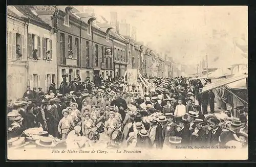 AK Clery, Fete de Notre-Dame-La Procession